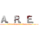 Ａ．Ｒ．Ｅ． (Aim! Empower! Respect!)