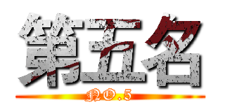 第五名 (NO.5)
