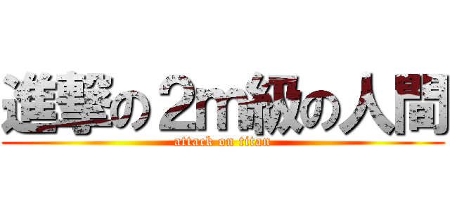 進撃の２ｍ級の人間 (attack on titan)