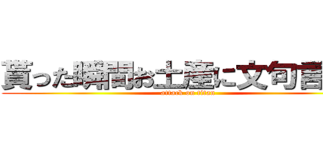 貰った瞬間お土産に文句言う奴 (attack on titan)