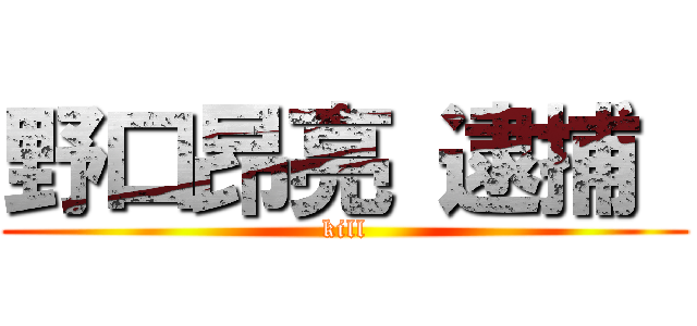 野口昂亮 逮捕  (kill)