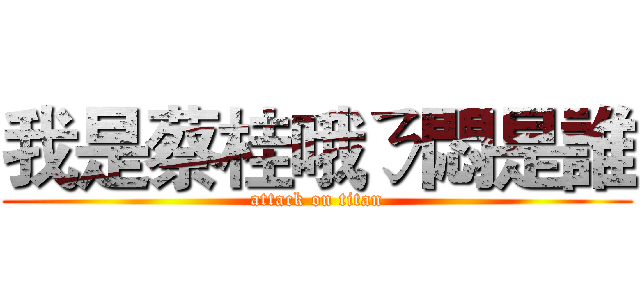 我是蔡桂哦ㄋ悶是誰 (attack on titan)
