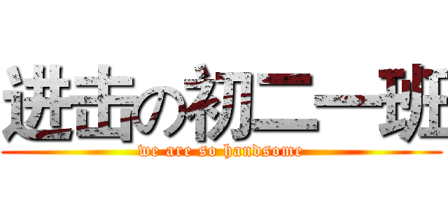 进击の初二一班 (we are so handsome)