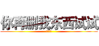 你再删我东西试试 (我削死你)