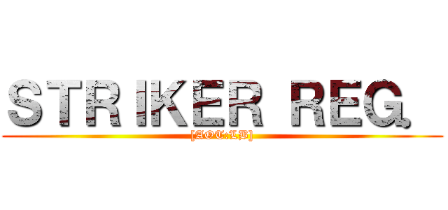 ＳＴＲＩＫＥＲ ＲＥＧ． ([AOT:LB])
