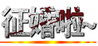 征婚啦~ ()