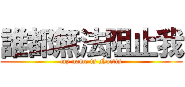 誰都無法阻止我 (my name is Noctis)