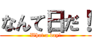 なんて日だ！ (What a day!)