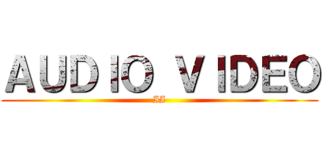 ＡＵＤＩＯ ＶＩＤＥＯ (II)