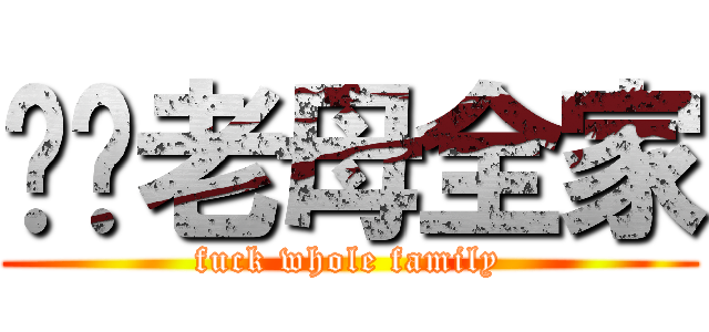屌你老母全家 (fuck whole family)