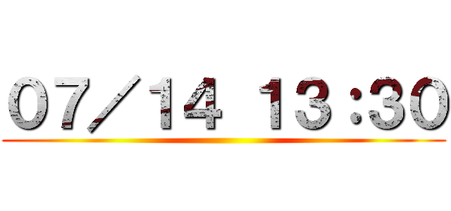 ０７／１４ １３：３０ ()