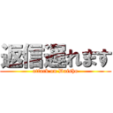 返信遅れます (attack on Daisho)