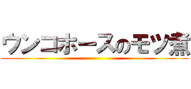 ウンコホースのモツ煮 ()