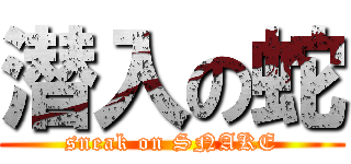 潜入の蛇 (sneak on SNAKE)