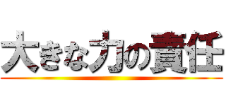 大きな力の責任 ()
