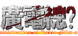 廣電總侷 (The State Administration of Radio Film and Television)