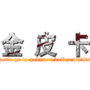 金  皮  卡 (I don’t go to pokemon ball zaxiu！jiu~)