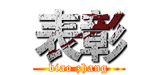 表彰 (biao zhang)
