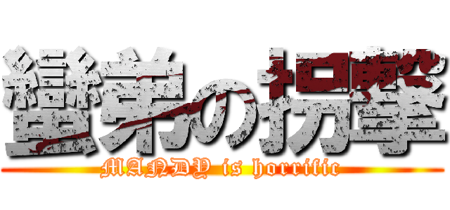 蠻弟の拐撃 (MANDY is horrific)
