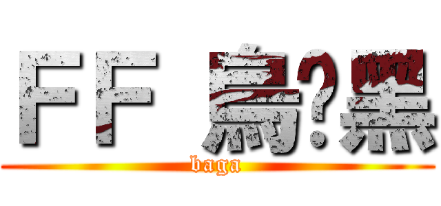 ＦＦ 烏碳黑 (baga)