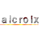 ａｌｃｒｏｉｘ ()