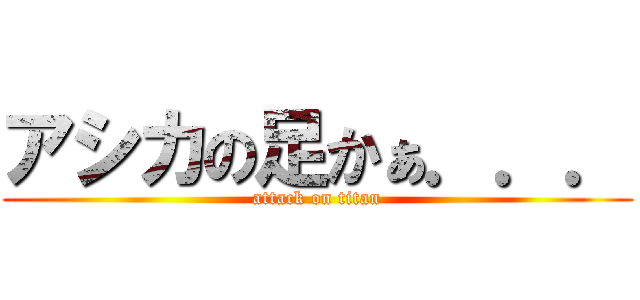アシカの足かぁ．．． (attack on titan)