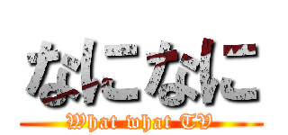なになに (What what TV)