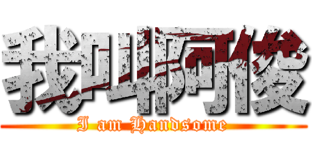 我叫阿俊 (I am Handsome)