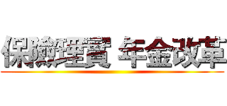 保險理實 年金改革 ()