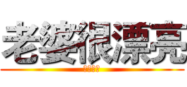 老婆很漂亮 (沒有缺點)