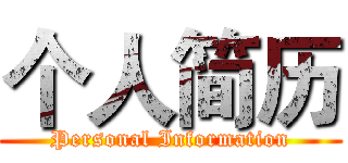 个人简历 (Personal Information)