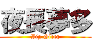 夜長夢多 (Big Sleep)