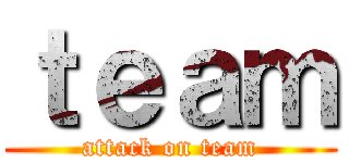 ｔｅａｍ (attack on team)