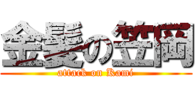 金髪の笠岡 (attack on Kami)