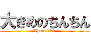 大きめのちんちん (What a dick )