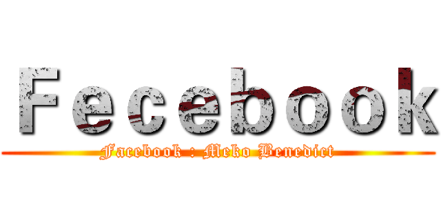 Ｆｅｃｅｂｏｏｋ (Facebook : Meko Benedict)