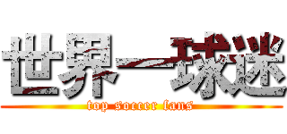 世界一球迷 (top soccer fans)