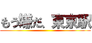 もう嫌だ、東京駅 ()