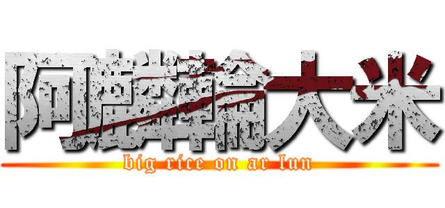阿麟輪大米 (big rice on ar lun)