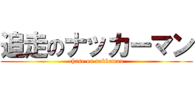 追走のナッカーマン (chase on nakkaman)