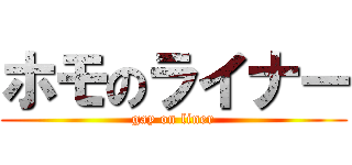 ホモのライナー (gay on liner)