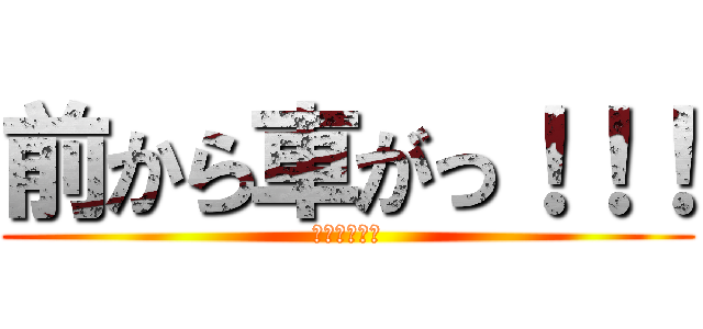前から車がっ！！！ (事故る爺さん)
