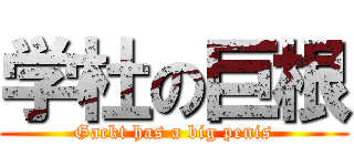 学杜の巨根 (Gackt has a big penis)