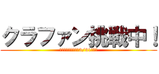 クラファン挑戦中！ (応援お願いします（3/31まで）)