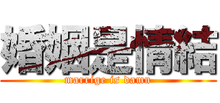 婚姻是情結 (marrige is damn)