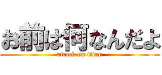 お前は何なんだよ (attack on titan)