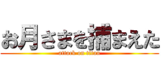 お月さまを捕まえた (attack on titan)