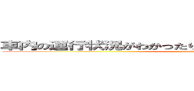 車内の運行状況がわかったり、巨人の進撃状況がわかる！ (attack on titan)