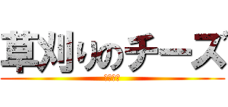草刈りのチーズ (あわあわ)