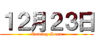 １２月２３日 (Coming Soon)